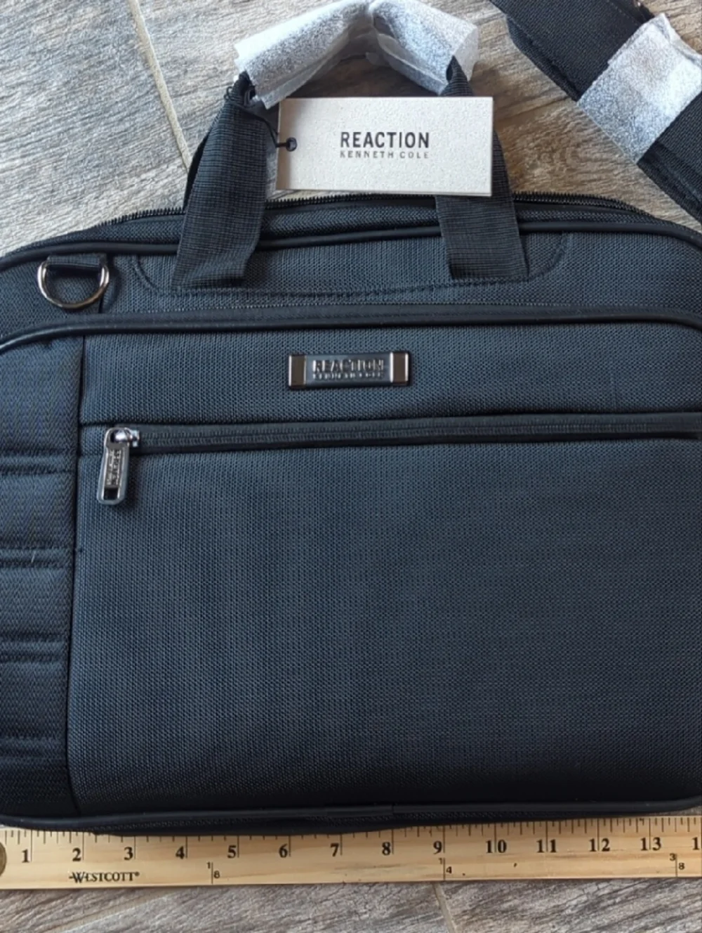 NWT Kenneth Cole Reaction Black Laptop Briefcase with Bonus Targus Laptop Lock